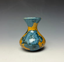 Load image into Gallery viewer, Blue and Orange Crystalline Mini Vase 5
