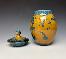 Load image into Gallery viewer, Blue and Orange Crystalline Jar
