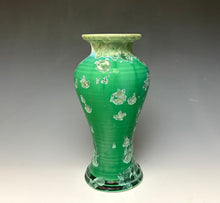 Load image into Gallery viewer, Emerald Green Crystalline Glazed Vase