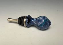Load image into Gallery viewer, Crystalline Glazed Bottle Stopper- Atlantic Storm Blue 2