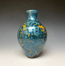 Load image into Gallery viewer, Blue and Orange Crystalline Glazed Vase 2