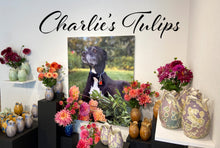 Load image into Gallery viewer, Tulip Vase- Cobalt Galaxy #1