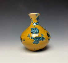 Load image into Gallery viewer, Blue and Orange Crystalline Mini Vase