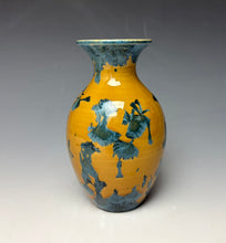 Load image into Gallery viewer, Blue and Orange Crystalline Mini Vase 5