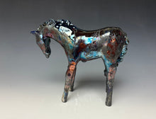 Load image into Gallery viewer, Copper Rainbow Raku Horse 880