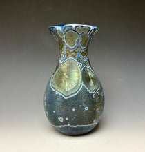 Load image into Gallery viewer, Cobalt Galaxy Crystalline Glazed Vase 4