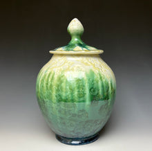 Load image into Gallery viewer, Ivory and Emerald Crystalline Jar