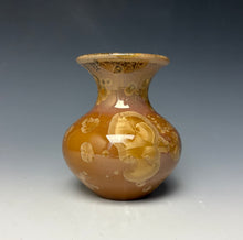 Load image into Gallery viewer, Iced Caramel Crystalline Glazed Mini Vase #2