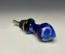 Load image into Gallery viewer, Crystalline Glazed Bottle Stopper- Winter Sky Blue #3