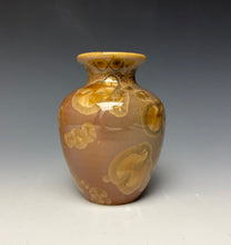 Load image into Gallery viewer, Iced Caramel Crystalline Glazed Mini Vase 3