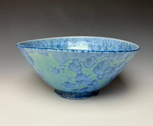 Load image into Gallery viewer, Teal Crystalline Glazed Bowl
