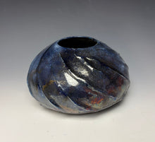 Load image into Gallery viewer, Blue Copper Raku AirPlant Vase #6