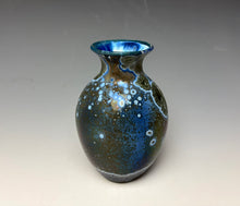 Load image into Gallery viewer, Cobalt Galaxy Crystalline Glazed Mini Vase 4
