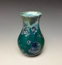 Load image into Gallery viewer, Aqua Crystalline Glazed Mini Vase