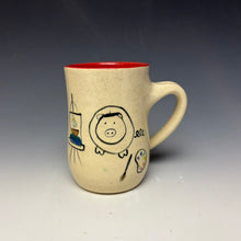 Load image into Gallery viewer, Artist Pig Mug- Red