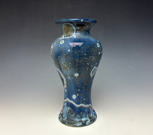 Load image into Gallery viewer, Cobalt Galaxy Crystalline Glazed Vase