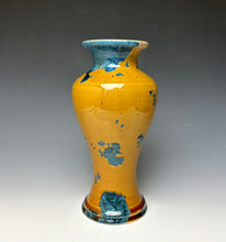 Load image into Gallery viewer, Blue and Orange Crystalline Glazed Vase