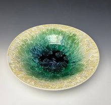 Load image into Gallery viewer, Ivory and Emerald Crystalline Bowl