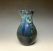 Load image into Gallery viewer, Cobalt Galaxy Crystalline Glazed Vase 2
