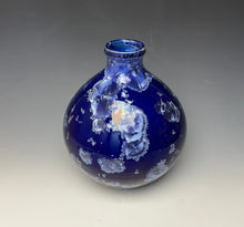 Load image into Gallery viewer, Winter Sky Blue Crystalline Glazed Vase 3