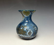 Load image into Gallery viewer, Cobalt Galaxy Crystalline Glazed Mini Vase 3