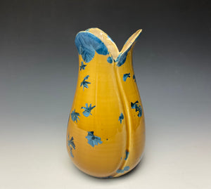 Tulip Vase- Blue and Orange #10