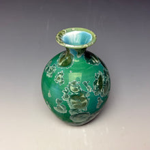 Load image into Gallery viewer, Emerald Green Crystalline Glazed Mini Vase 3