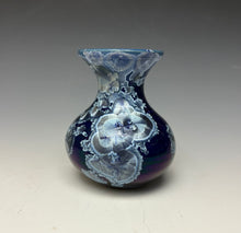 Load image into Gallery viewer, Winter Sky Blue Crystalline Glazed Mini Vase 7