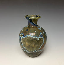 Load image into Gallery viewer, Antique Bronze Galaxy Crystalline Glazed Mini Vase