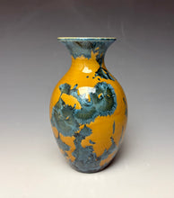 Load image into Gallery viewer, Blue and Orange Crystalline Mini Vase 5