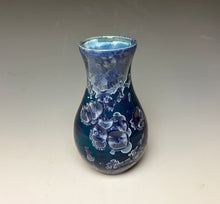 Load image into Gallery viewer, Crystalline Glazed Mini Vase in Atlantic Storm Blue 4