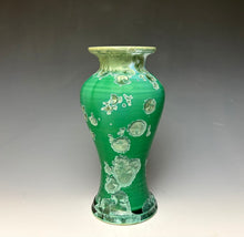 Load image into Gallery viewer, Emerald Green Crystalline Glazed Vase