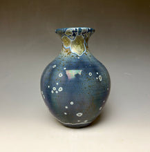 Load image into Gallery viewer, Cobalt Galaxy Crystalline Glazed Vase 10