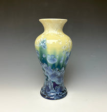 Load image into Gallery viewer, Crystalline Vase in Cream and Blue