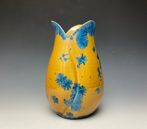 Tulip Vase- Blue and Orange #11