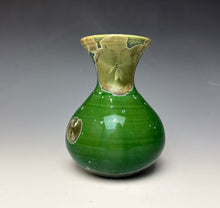 Load image into Gallery viewer, Green Galaxy Crystalline Glazed Mini Vase
