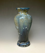 Load image into Gallery viewer, Cobalt Galaxy Crystalline Glazed Vase 9