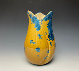 Tulip Vase- Blue and Orange #13