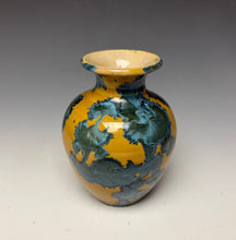 Load image into Gallery viewer, Blue and Orange Crystalline Mini Vase 3