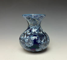 Load image into Gallery viewer, Winter Sky Blue Crystalline Glazed Mini Vase 7