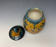 Load image into Gallery viewer, Blue and Orange Crystalline Jar