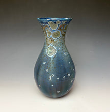 Load image into Gallery viewer, Cobalt Galaxy Crystalline Glazed Vase 12