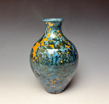 Load image into Gallery viewer, Blue and Orange Crystalline Glazed Vase 2