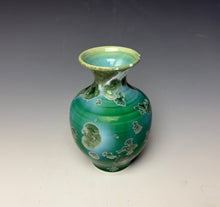 Load image into Gallery viewer, Emerald Green Crystalline Glazed Mini Vase
