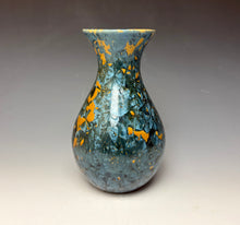 Load image into Gallery viewer, Blue and Orange Crystalline Glazed Vase 3