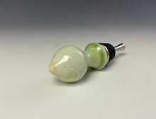 Load image into Gallery viewer, Crystalline Glazed Bottle Stopper- Moss Green