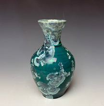 Load image into Gallery viewer, Aqua Crystalline Glazed Mini Vase 2