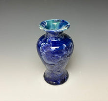 Load image into Gallery viewer, Royal Blue Crystalline Glazed Mini Vase