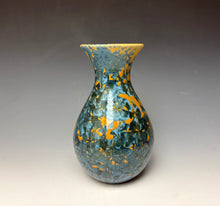 Load image into Gallery viewer, Blue and Orange Crystalline Glazed Vase 3