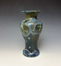 Load image into Gallery viewer, Cobalt Galaxy Crystalline Glazed Vase 11